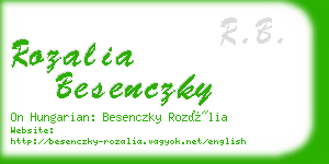 rozalia besenczky business card